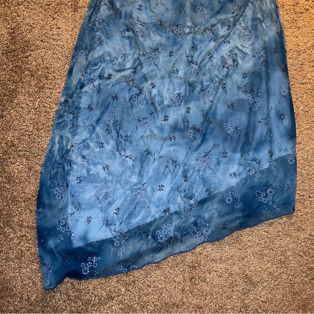 Angie Blue Asymmetrical Sheath Dress for Night Out - Picture 2 of 4